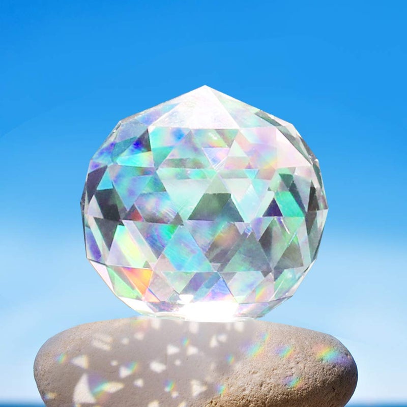 Tirifer Clear Crystal Ball Prism Window Rainbow Maker Window Prisms Suncatcher for Feng Shui  (100mm/3.94inch) - Image 4